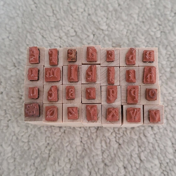 2 Sets Wooden Alphabet Stamps - Picture 6 of 9